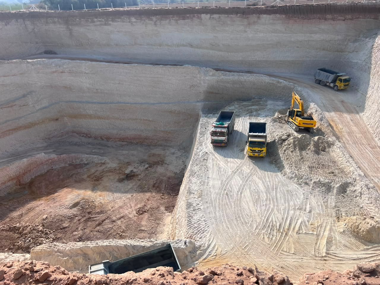 Excavator at Quarry Site